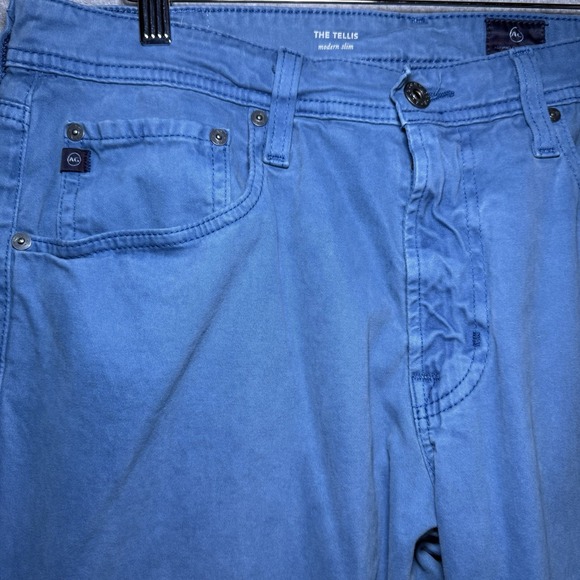 AG Adriano Goldschmied Pants Mens 34 Light Blue Tellis Modern Slim Chino 34x34 - Picture 2 of 8